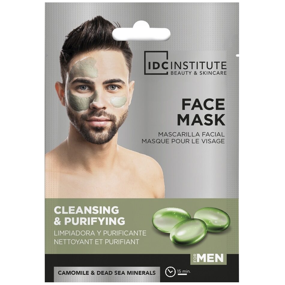 Masca faciala pentru barbati Oil Control cu musetel si minerale de la Marea Moarta, IDC Institute 3439, 15 g
