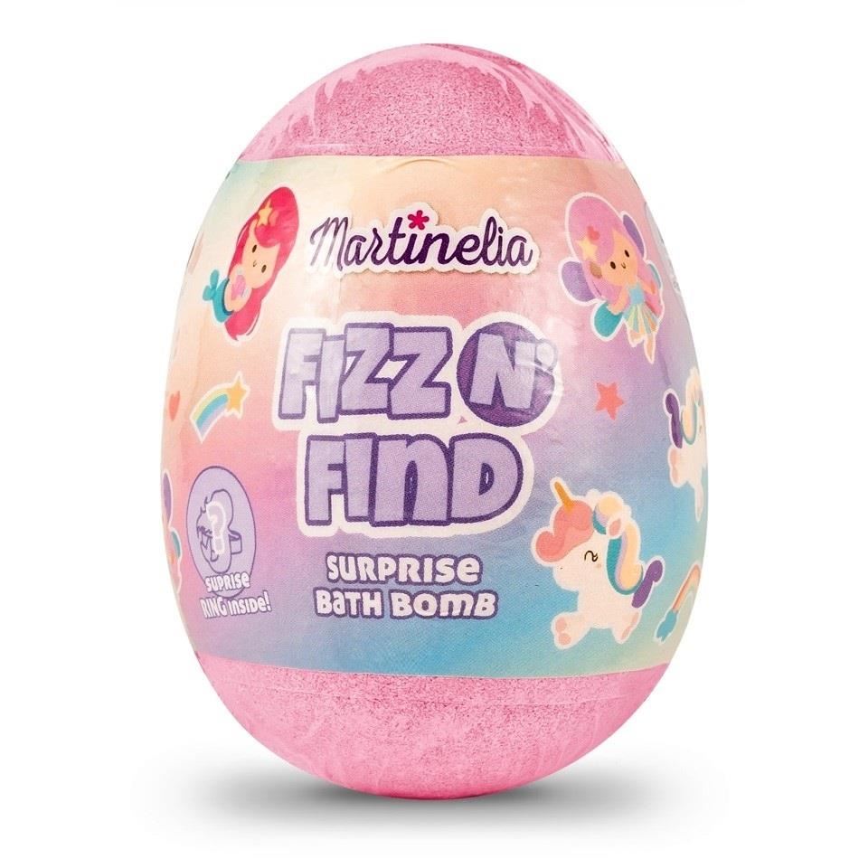 Bila de baie efervescenta cu surpriza pentru copii Martinelia, 98212, roz, 150 g