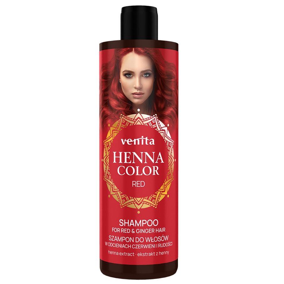 Sampon Henna Color Red, pentru par in nuante de rosu, Venita 300ml