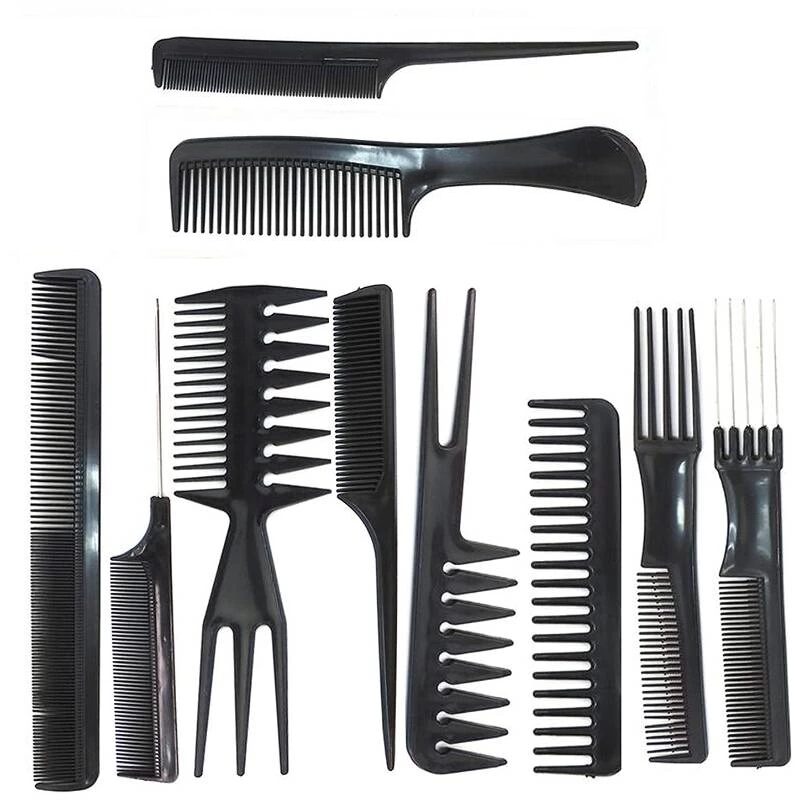 Set 10 pieptani profesionali, pentru coafat sau tuns