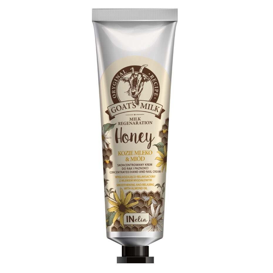 Crema pentru maini si unghii concentrata, cu lapte de capra si miere INelia Revers 100 ml
