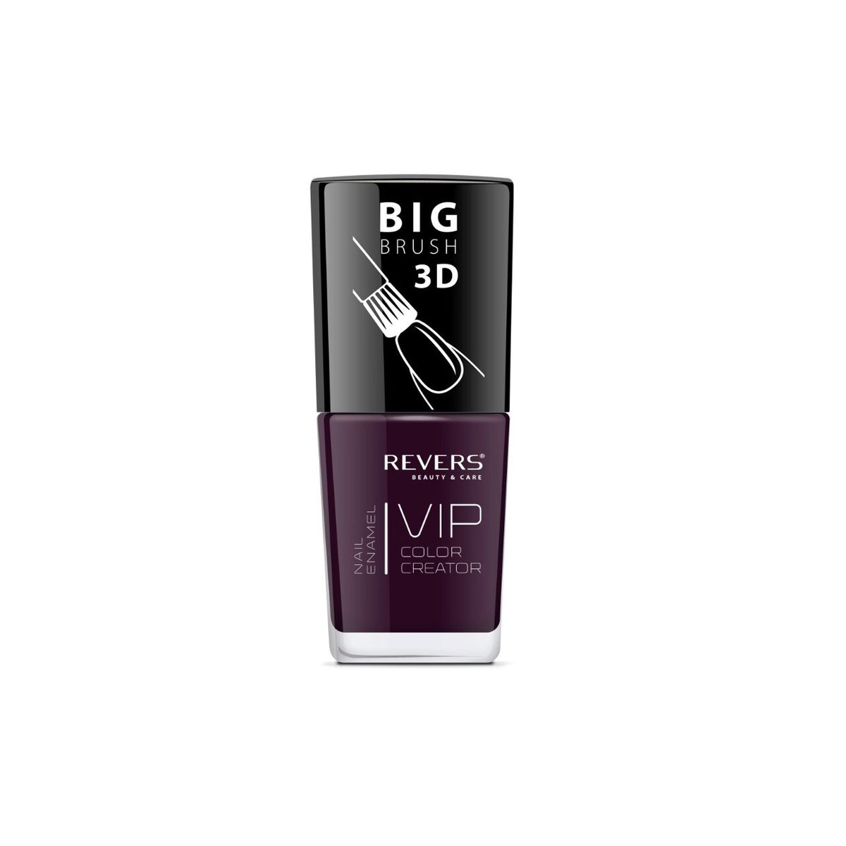 Lac de unghii Vip, 3D, Revers, visiniu, Lucios, 12 ml, Nr 040