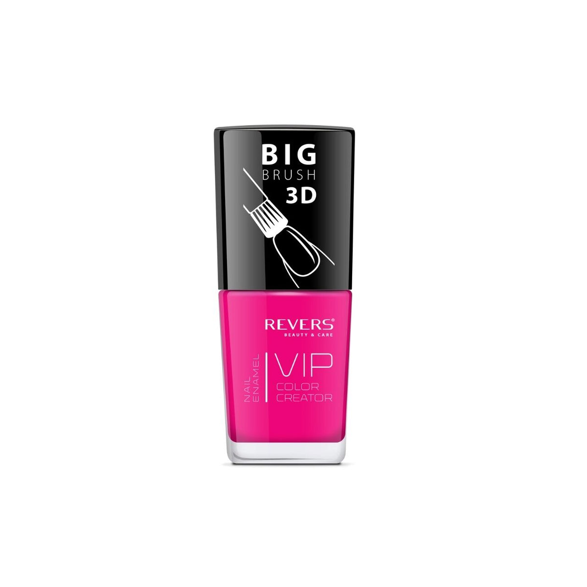 Lac de unghii Vip, 3D, Revers, nuante neon, roz, 12 ml, Nr 068 - Lucios