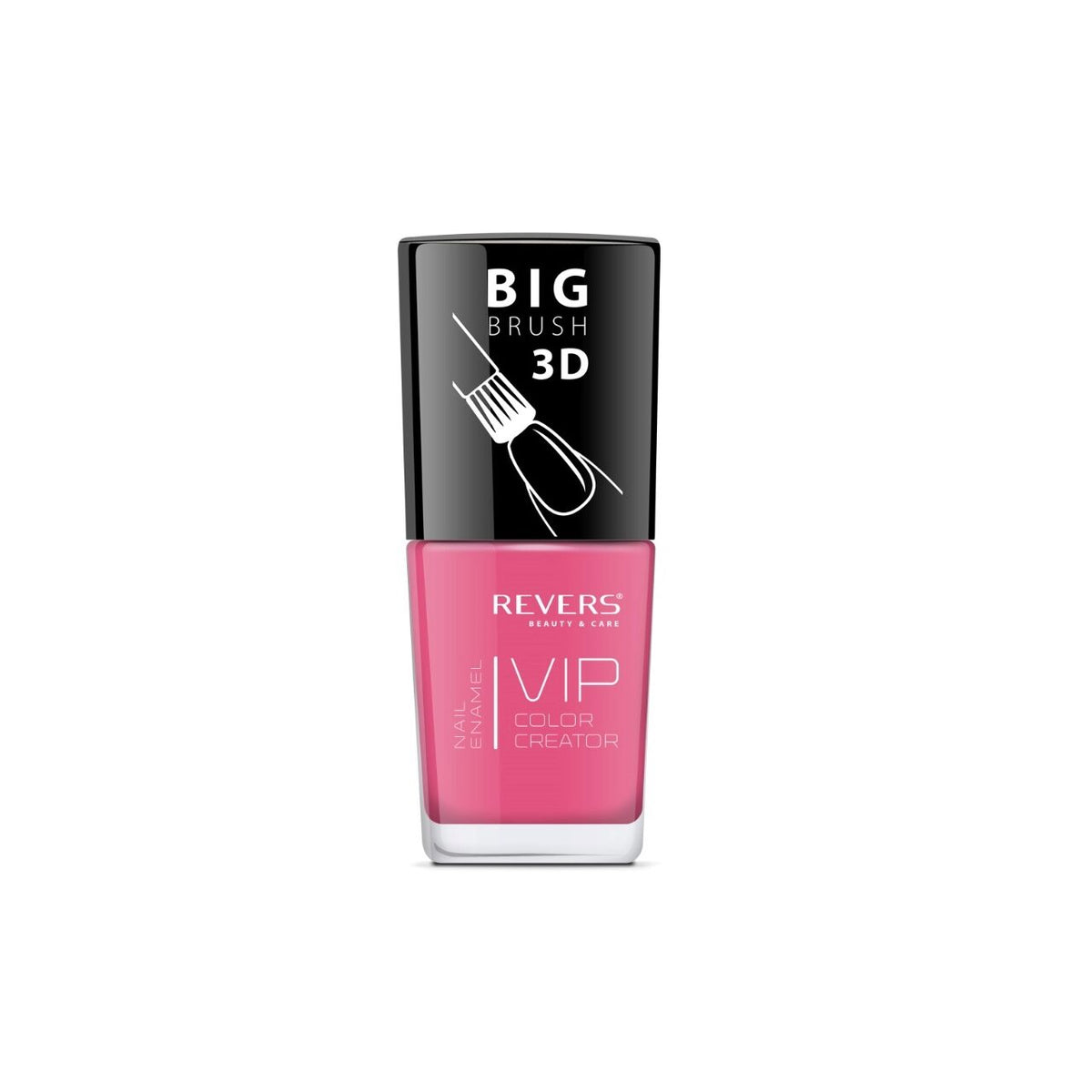 Lac de unghii Vip, 3D, Revers, roz, Lucios, 12 ml, Nr 075