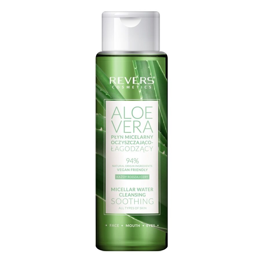 Apa micelara demachianta, cu extract de aloe vera, vegana, Revers, 500 ml