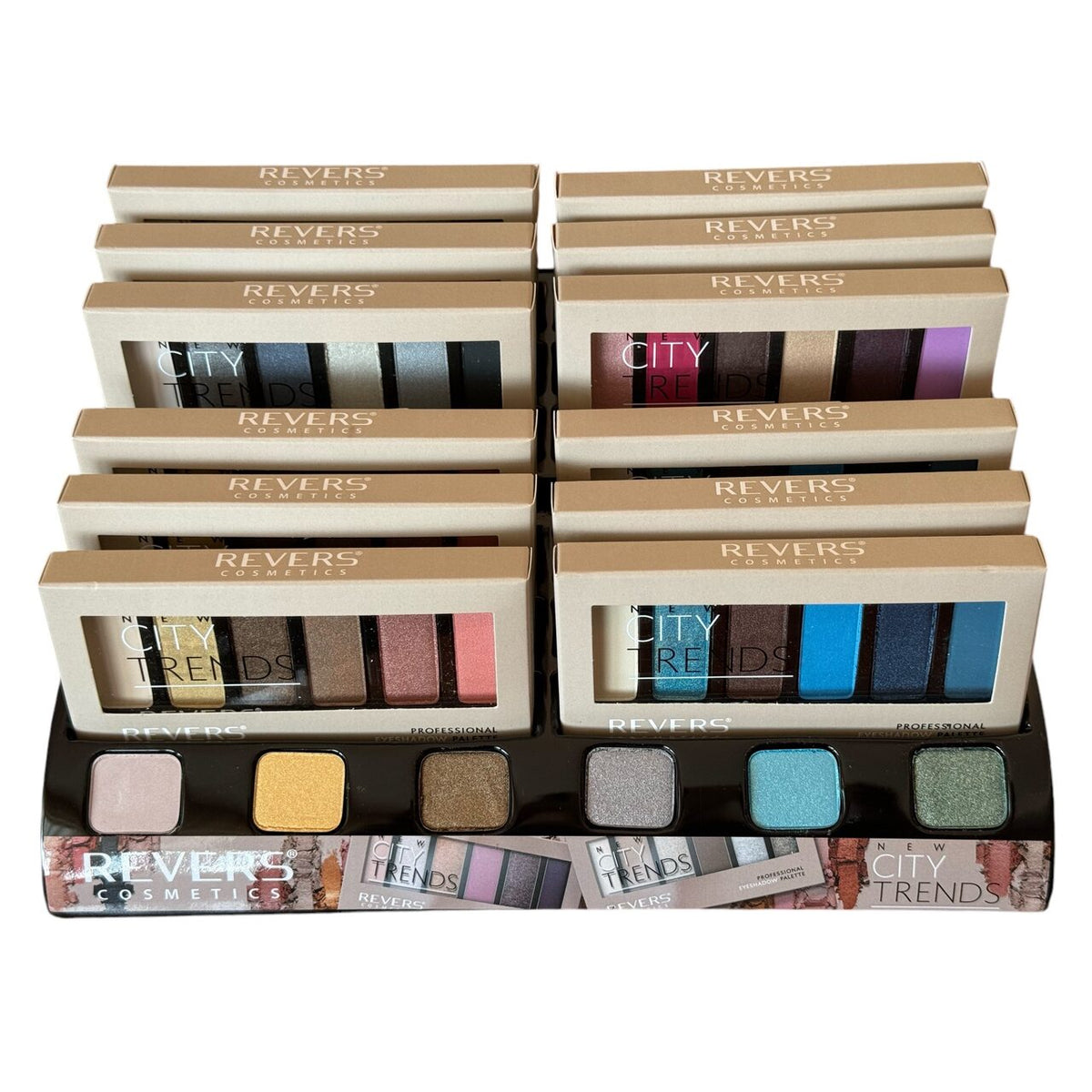 Set mix 12 farduri de pleoape New City Trends, Revers, nr 15, 16, 17, 18