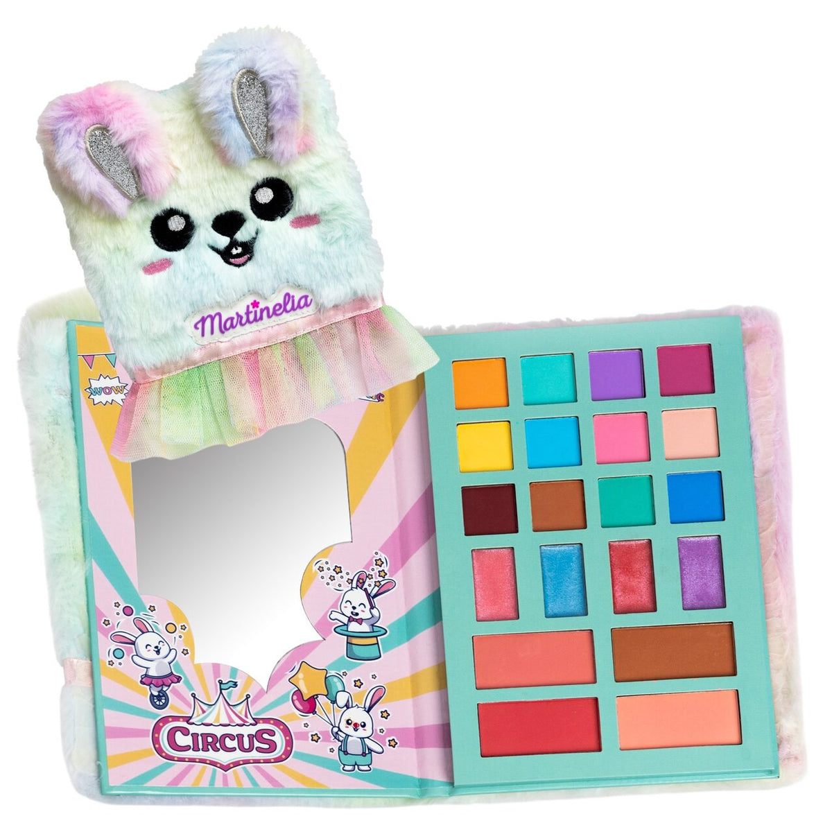 Paleta de machiaj pentru fetite tip portofel, Circus Super Furry, 12145, Martinelia