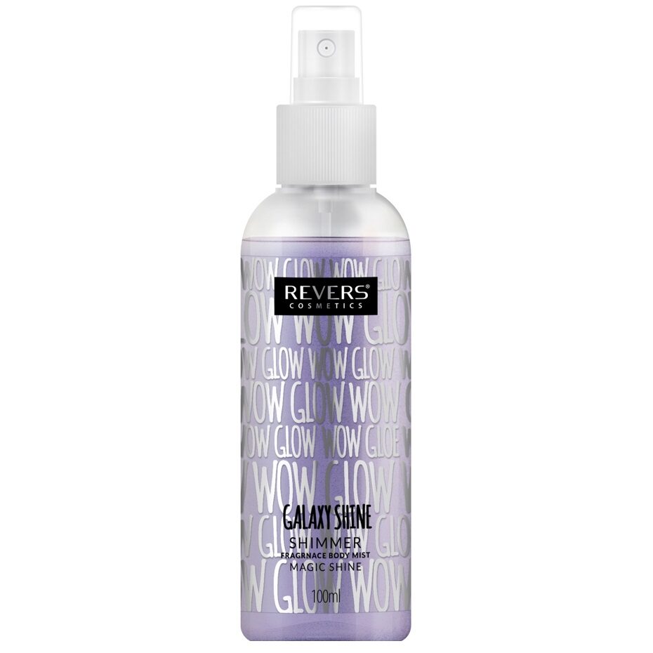 Spray de corp parfumat, cu particule sclipitoare, holografic, Galaxy Shine, Revers, 100 ml