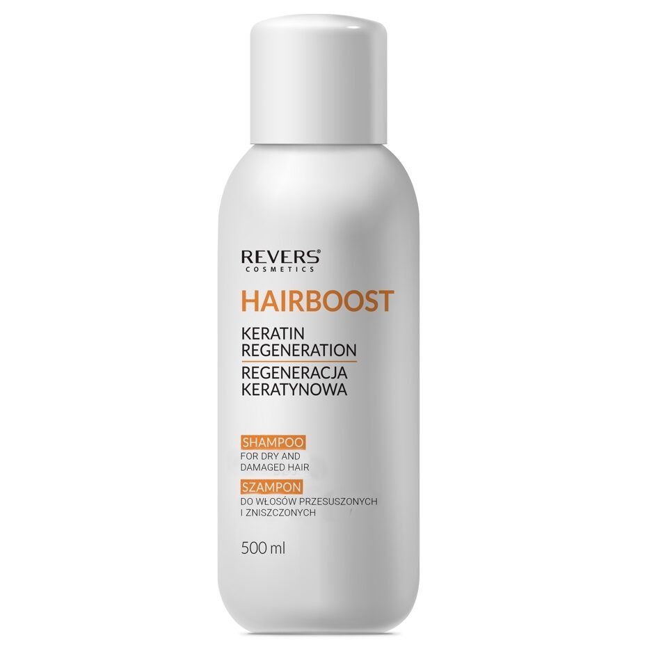Sampon HairBoost Keratin Regeneration, pentru par uscat si deteriorat, Revers, 500ml