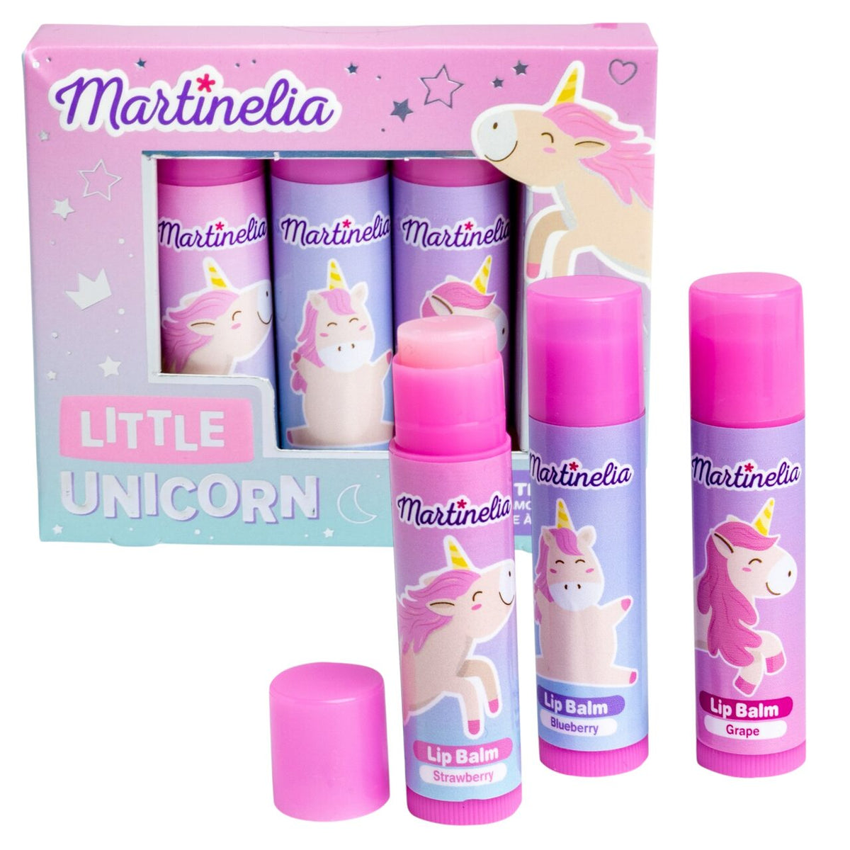 Set 3 balsam de buze Little Unicorn, Martinelia, 12086
