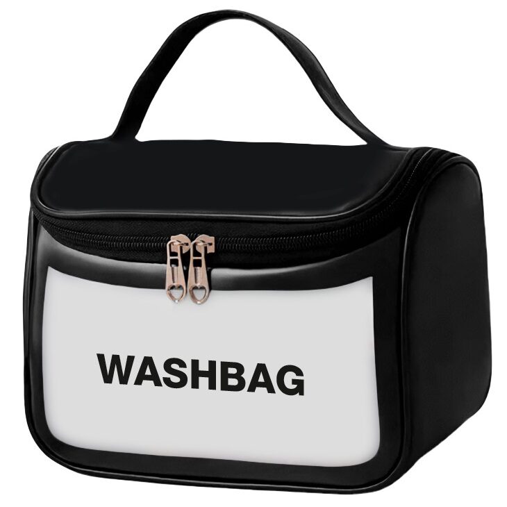 Gentuta cosmetica impermeabila, unisex, WashBag Top Choice 99557, negru