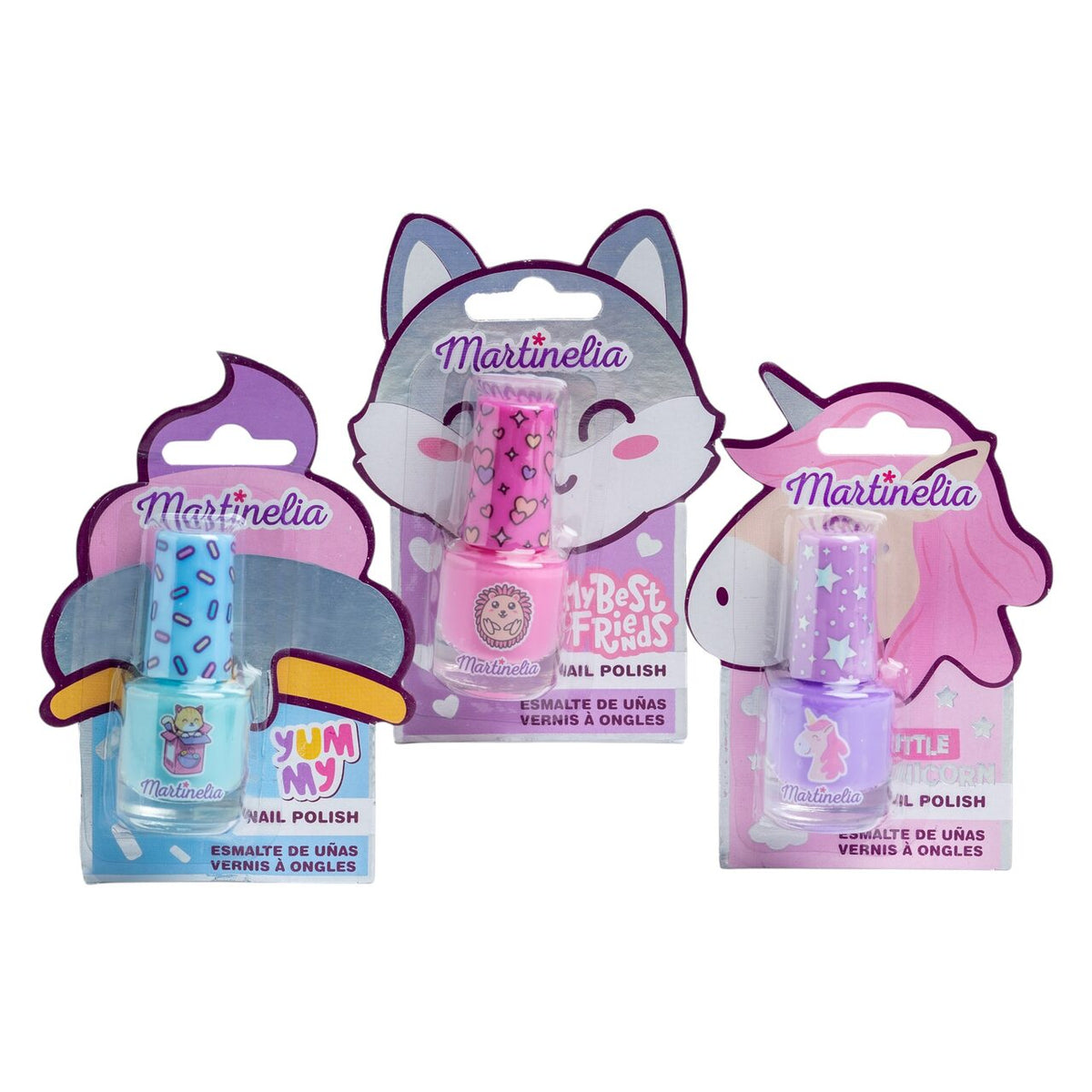 Lac de unghii World, Set de 3 bucati, 35075, Martinelia 4ml