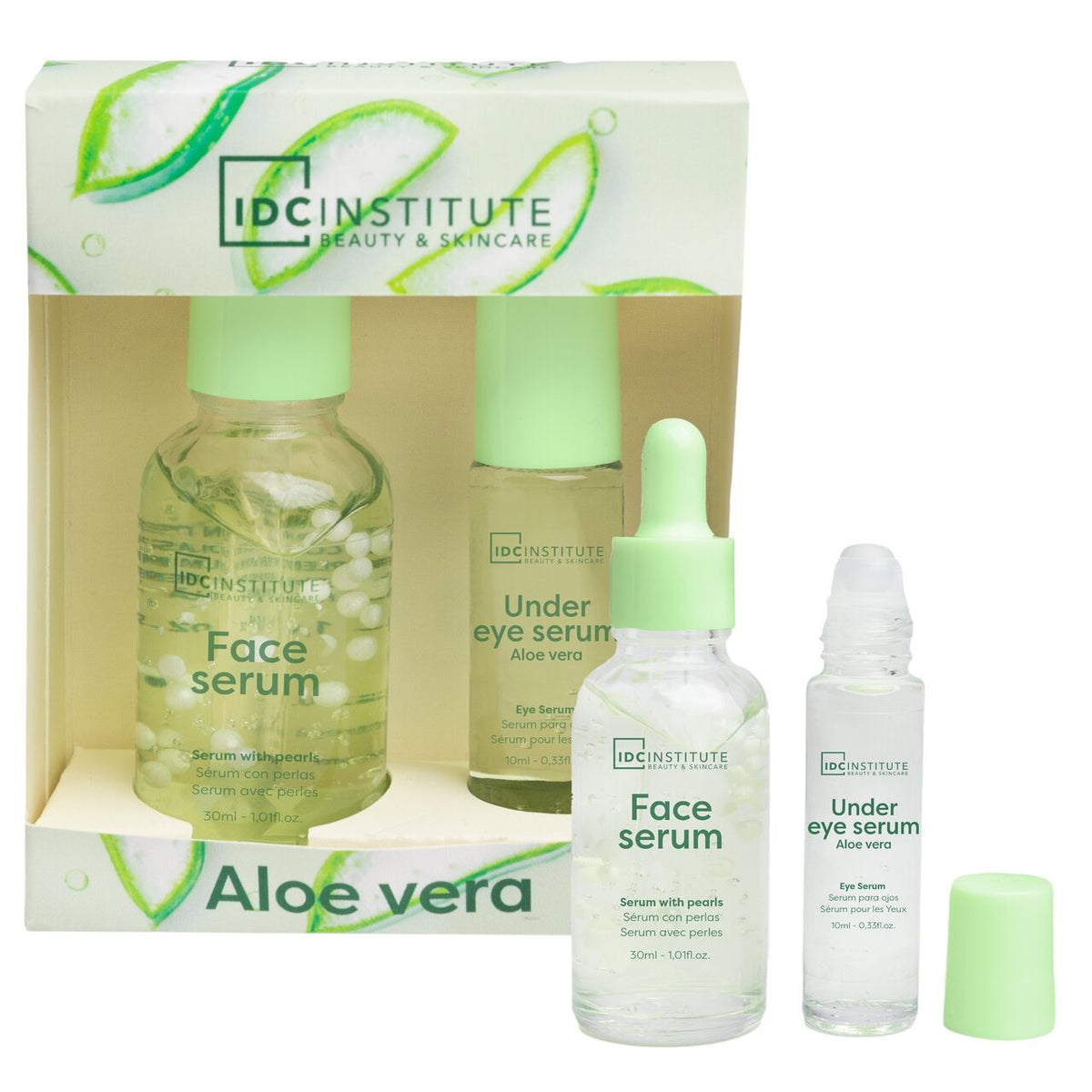 Set 2 Seruri pentru ingrijire faciala Aloe Vera Shinning, IDC Institute, 44156