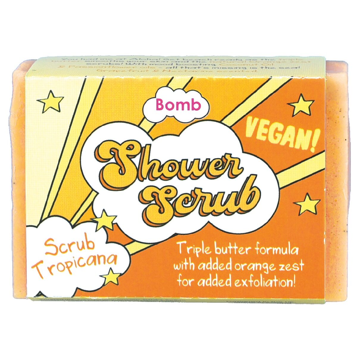 Scrub solid pentru corp Scrub Tropicana Solid Shower Scrub 100g, Bomb Cosmetics