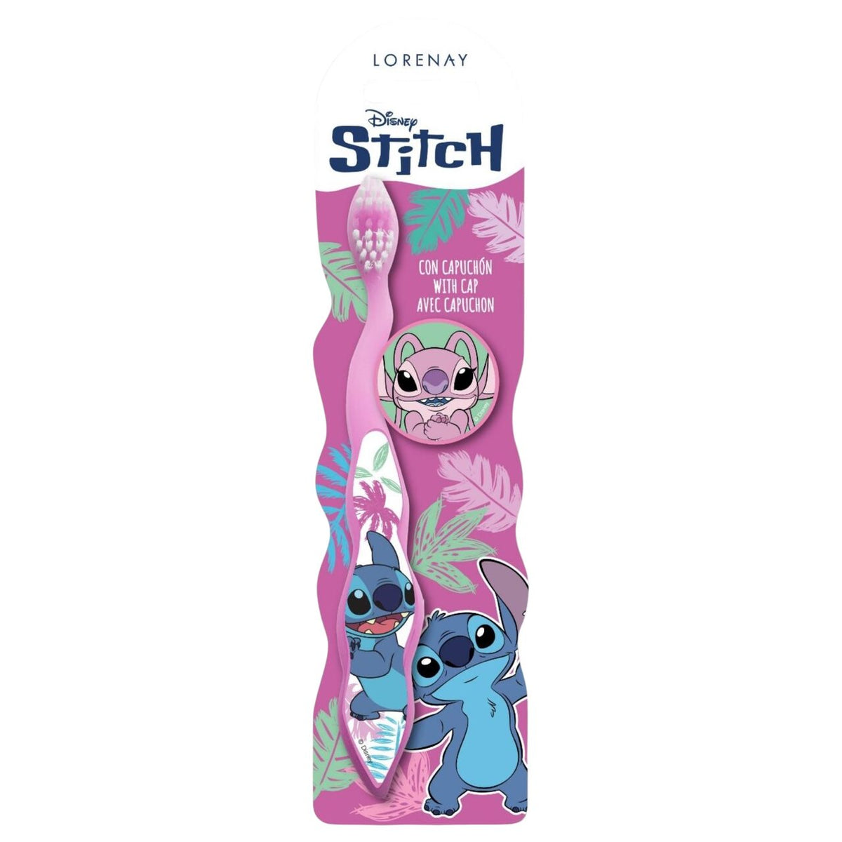 Periuta de dinti pentru copii, cu capac, Stitch, 1276