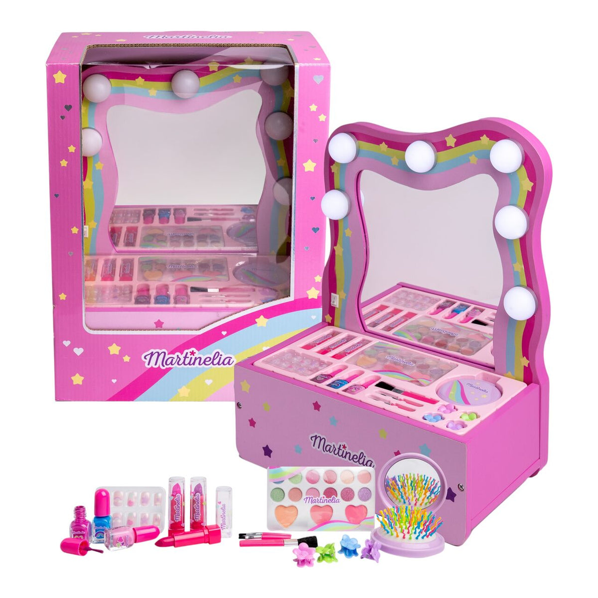 Masuta de machiaj cu produse cosmetice, Martinelia, 85110