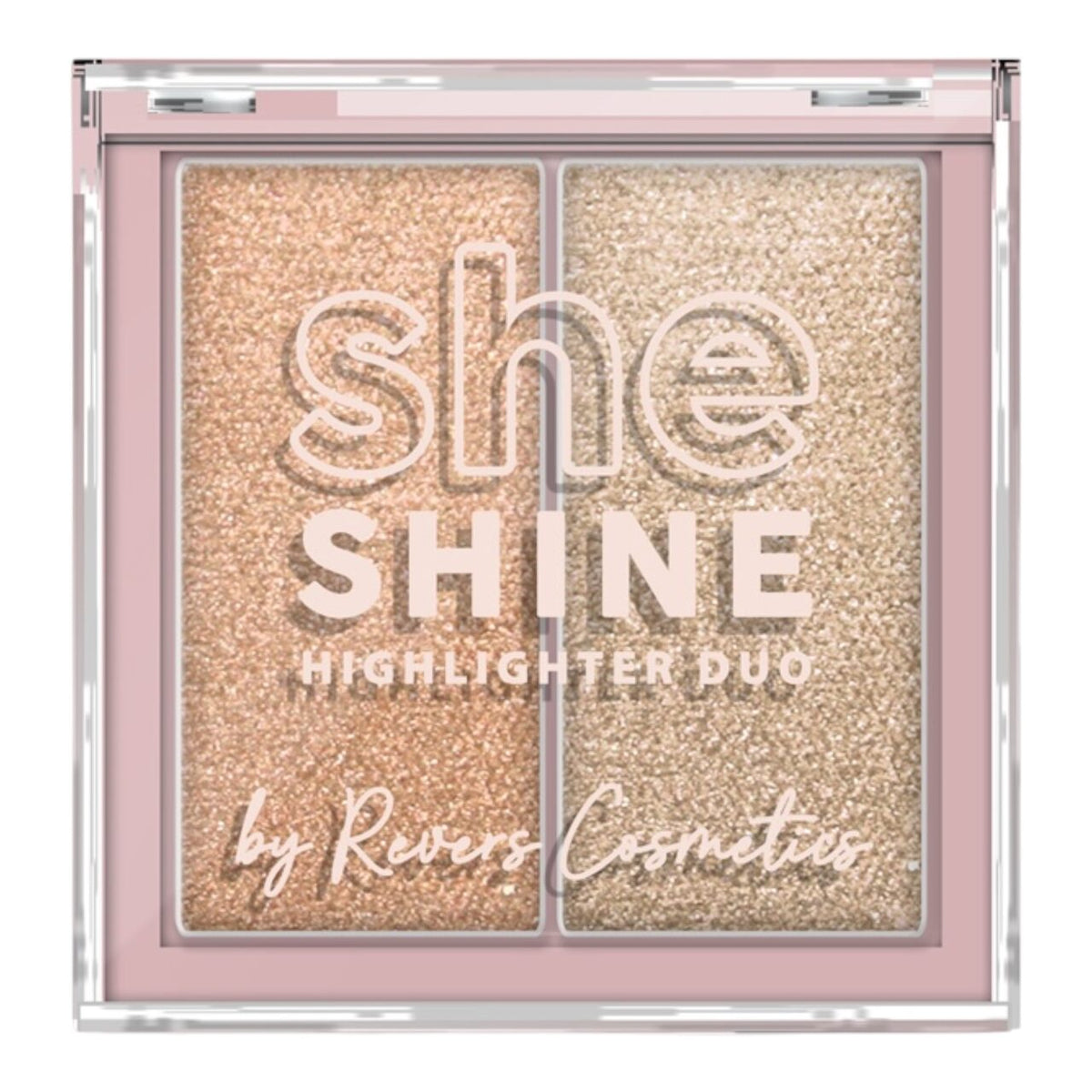 Paleta iluminator Duo She Shine 03 Pink Gleam, Revers, 7,2 g