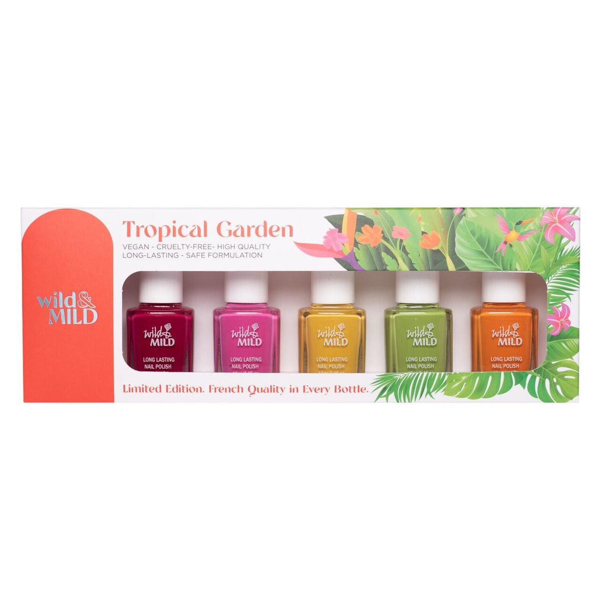 Set lac de unghii Tropical Garden, 60866, Wild&Mild, 5x12 ml