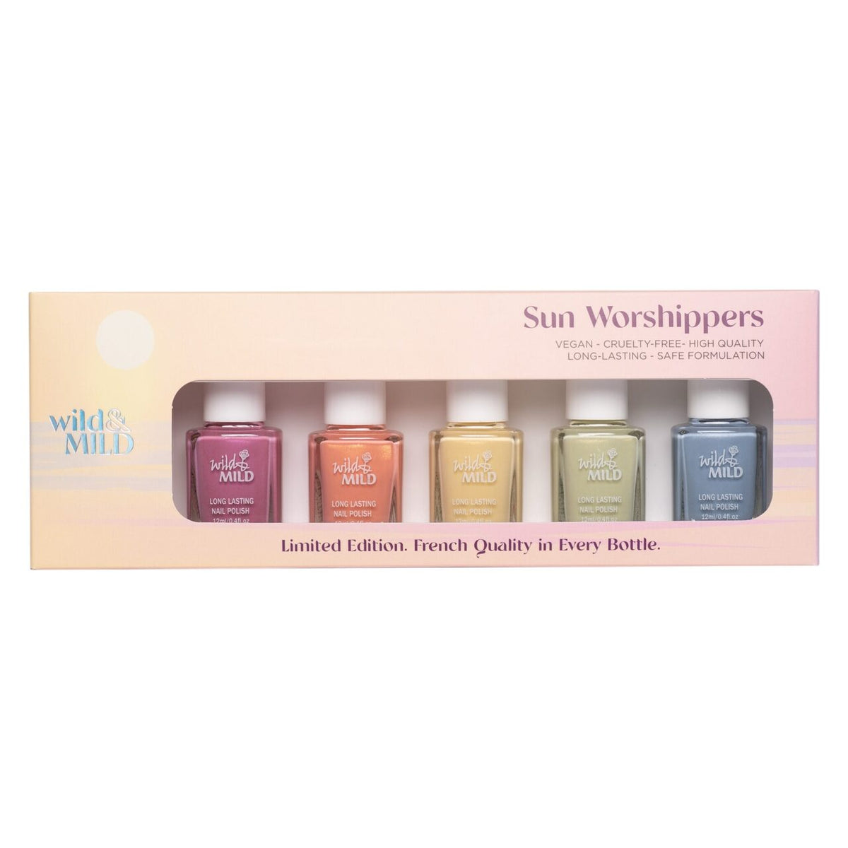Set lac de unghii Sun Worshippers, (Limited Edition) 60835, Wild&Mild, 5x12ml