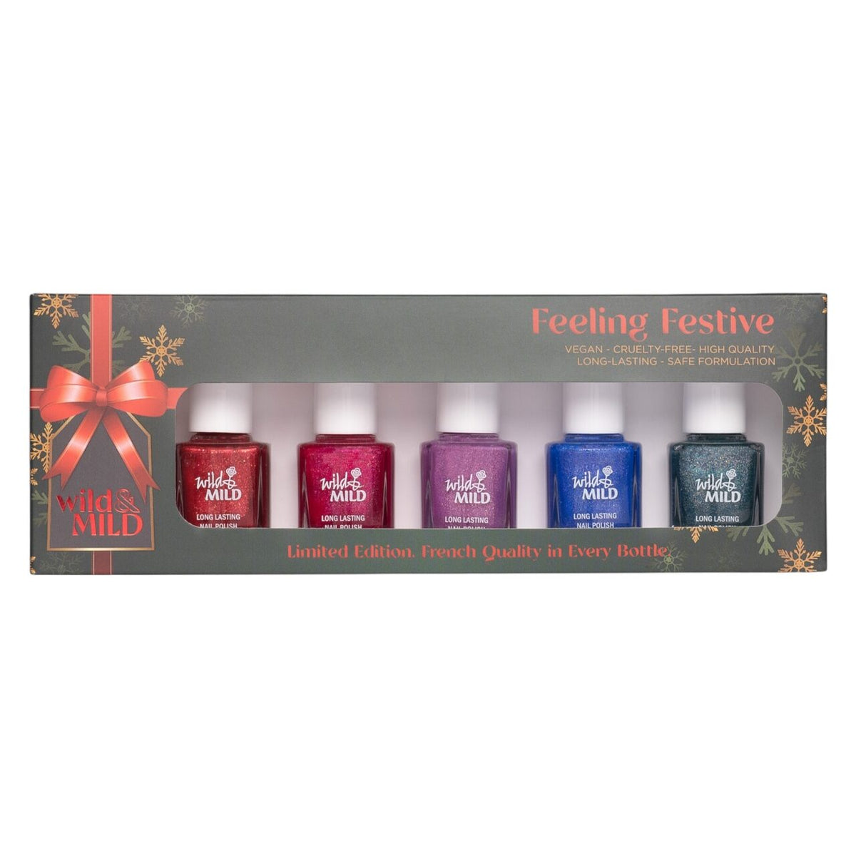 Set lac de unghii Seasonal Feeling Festive, 5x12ml, Wild&Mild