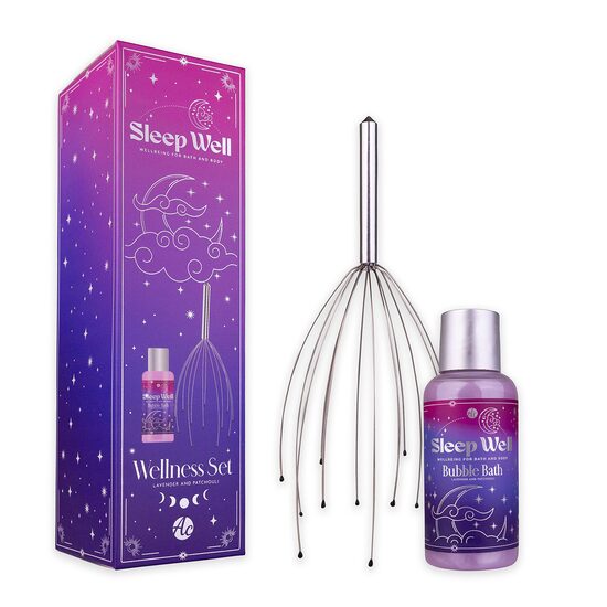 Set wellness Sleep Well cu spuma de baie si dispozitiv pentru masaj capilar, 6060967, Accentra, 100ml