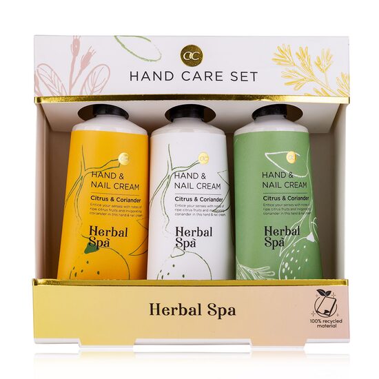 Set 3 creme ingrijire maini Herbal Spa Citrus & Coriander, 3×60 ml, Accentra, 6059177