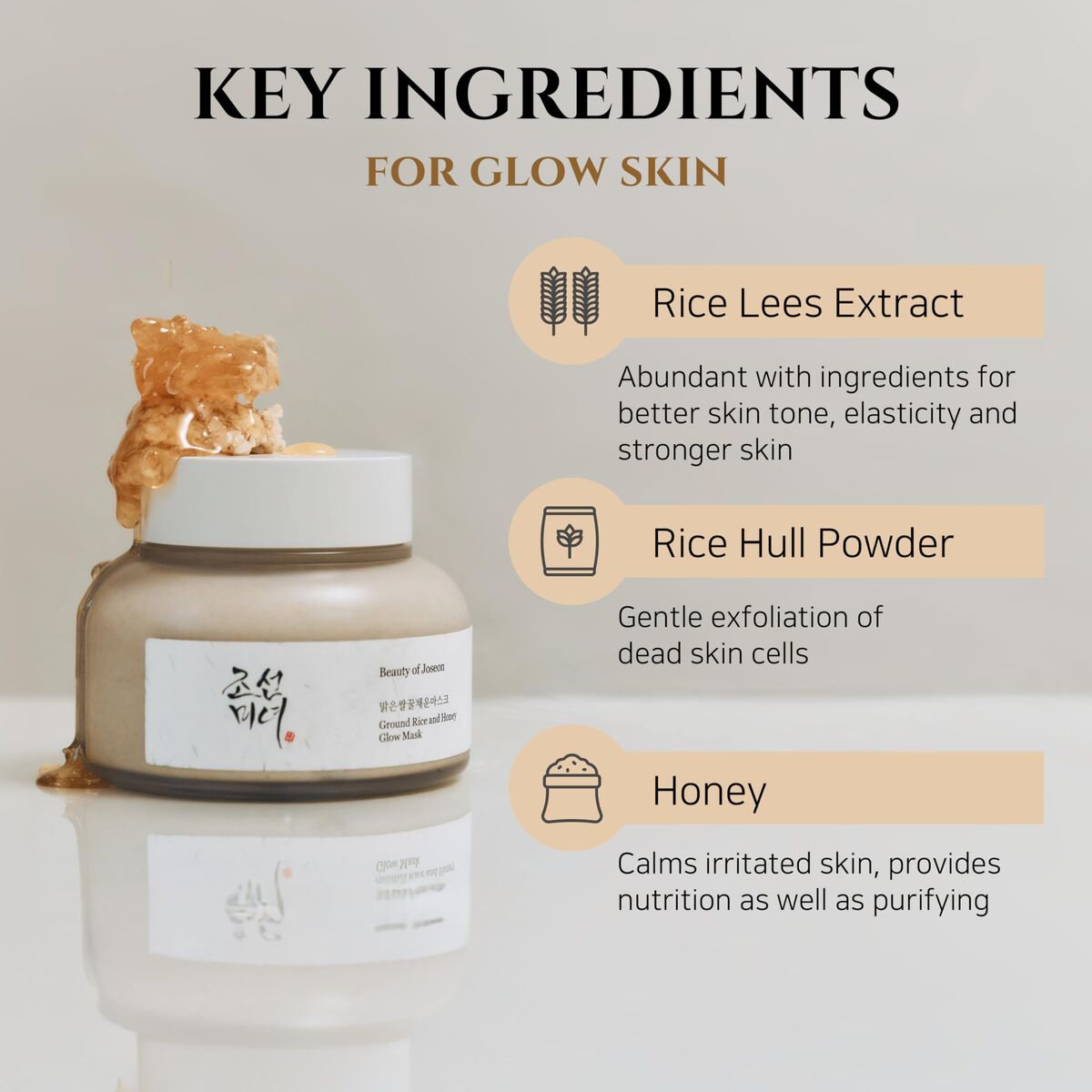 Beauty Of Joseon, Beauty Of Joseon, Rice & Honey, Glow, Scrub Mask, For Face, 150 ml