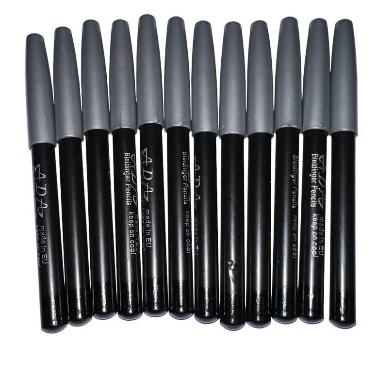 Set 12 bucati Creioane cosmetice Ada, negru