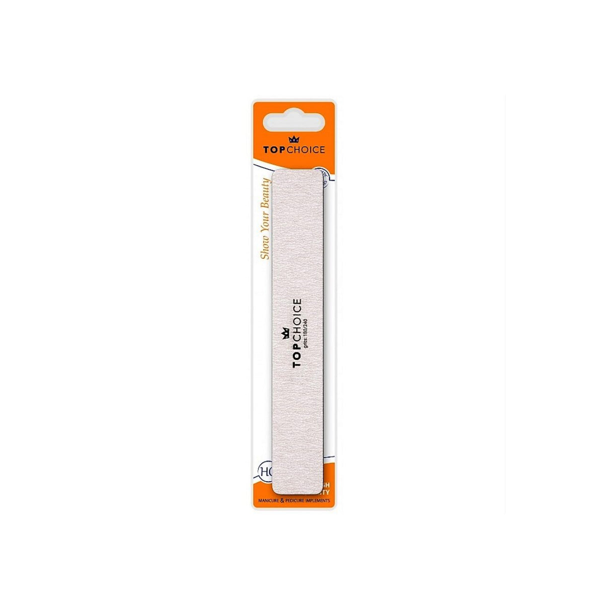 Pila abraziva pentru unghii, Top Choice,77852, granulatie 180/240