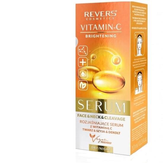 Ser iluminator pentru fata, gat si decolteu, cu Vitamina C si Mango, Revers, 10ml