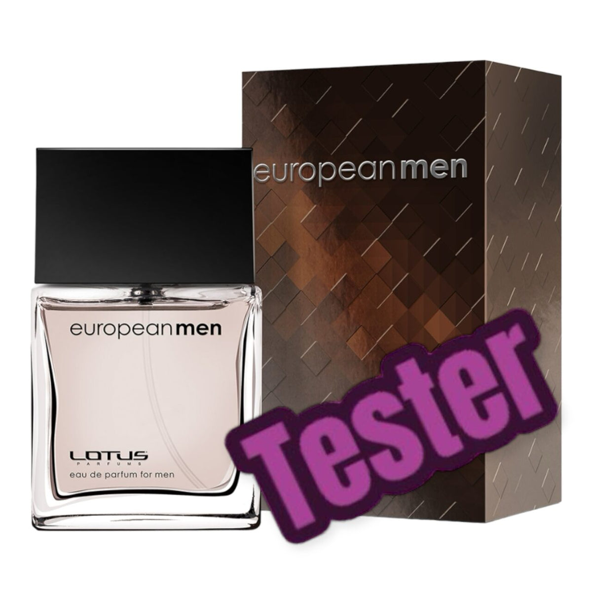 Tester Apa de parfum European Men, Revers, Barbati, 100ml