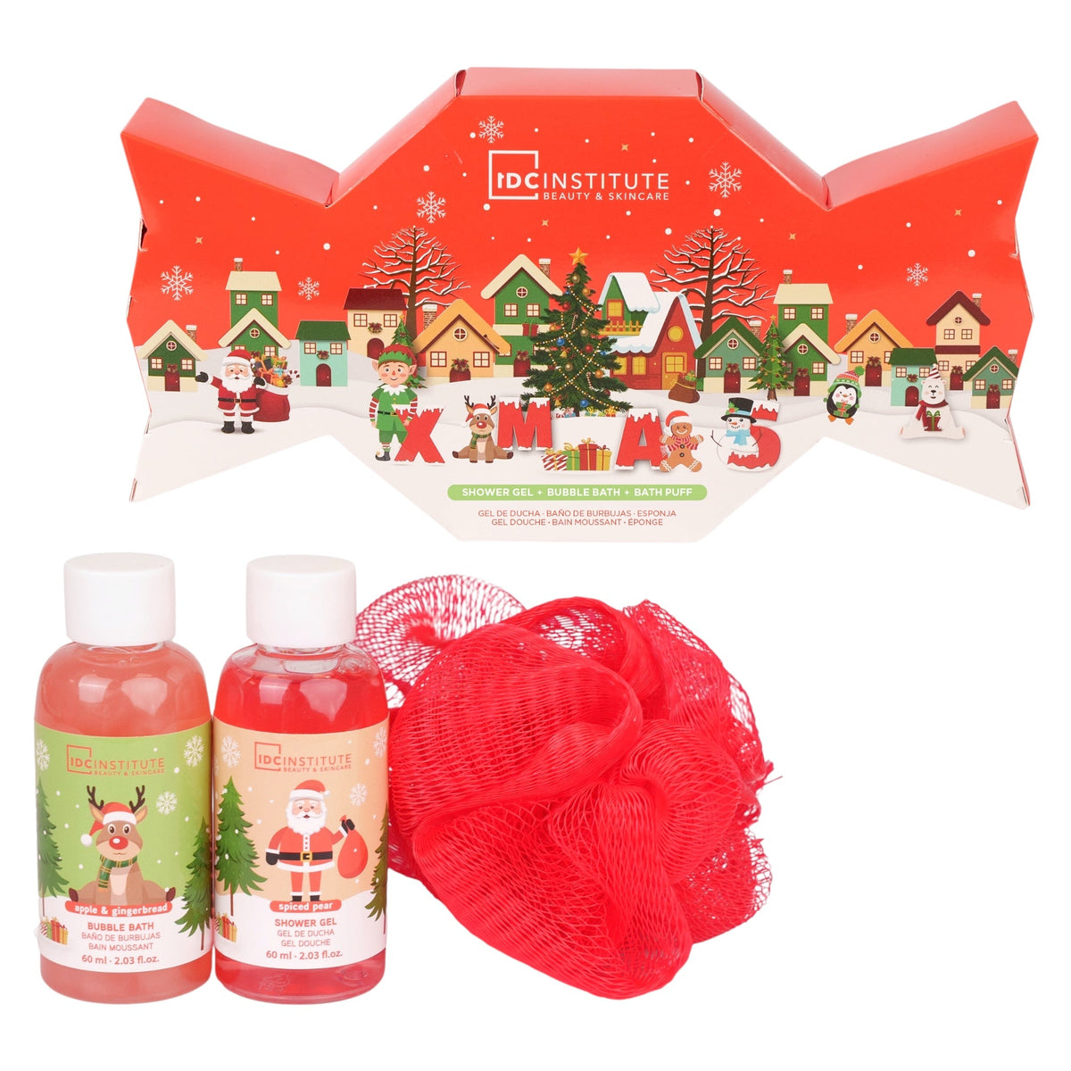 Set Cadou 3 produse pentru ingrijirea corporala, Christmas Candy, IDC Institute, 120 ml, 42374