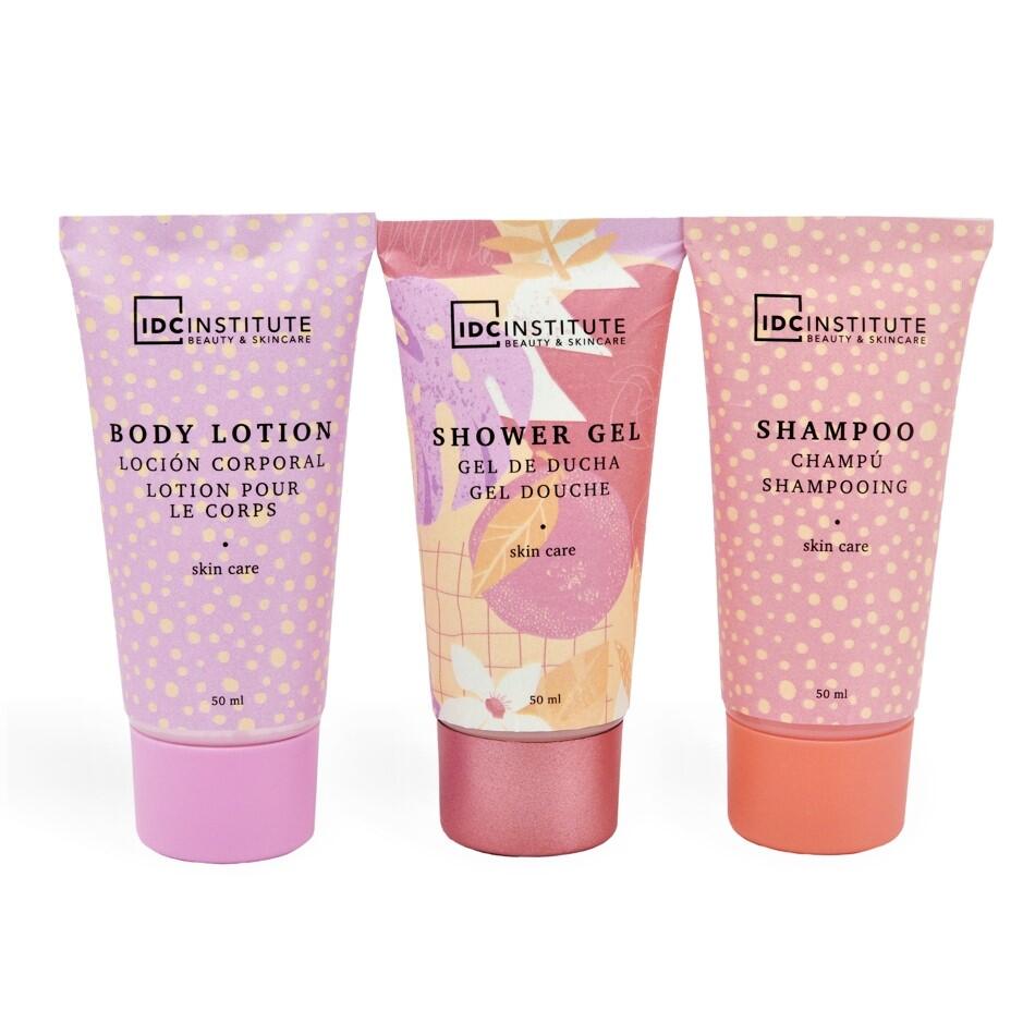 Set calatorie cu 3 produse cosmetice Travel, IDC Institute 98304, 150 ml