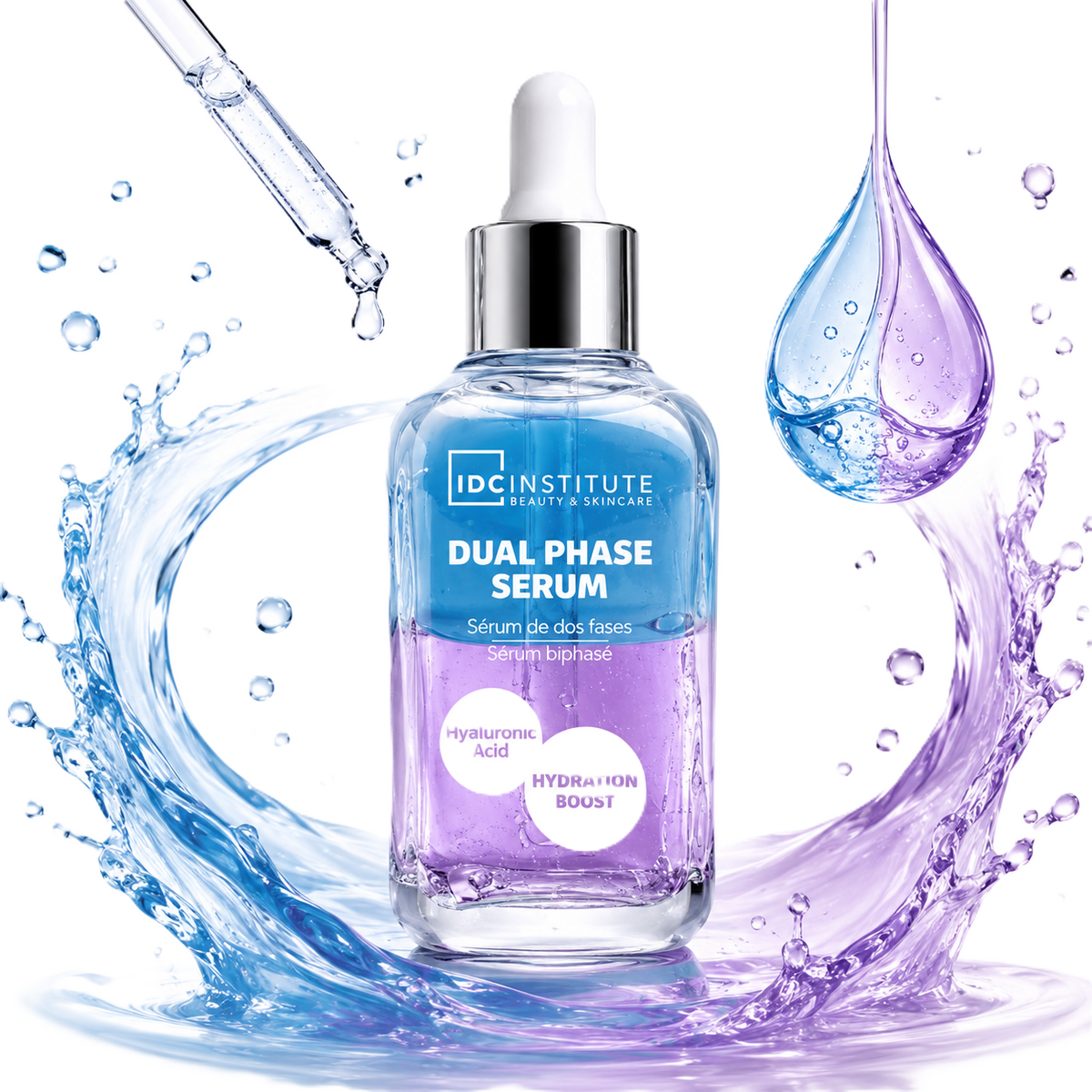 Ser facial bifazic cu acid hialuronic, Idc Institute, 30ml, 99031