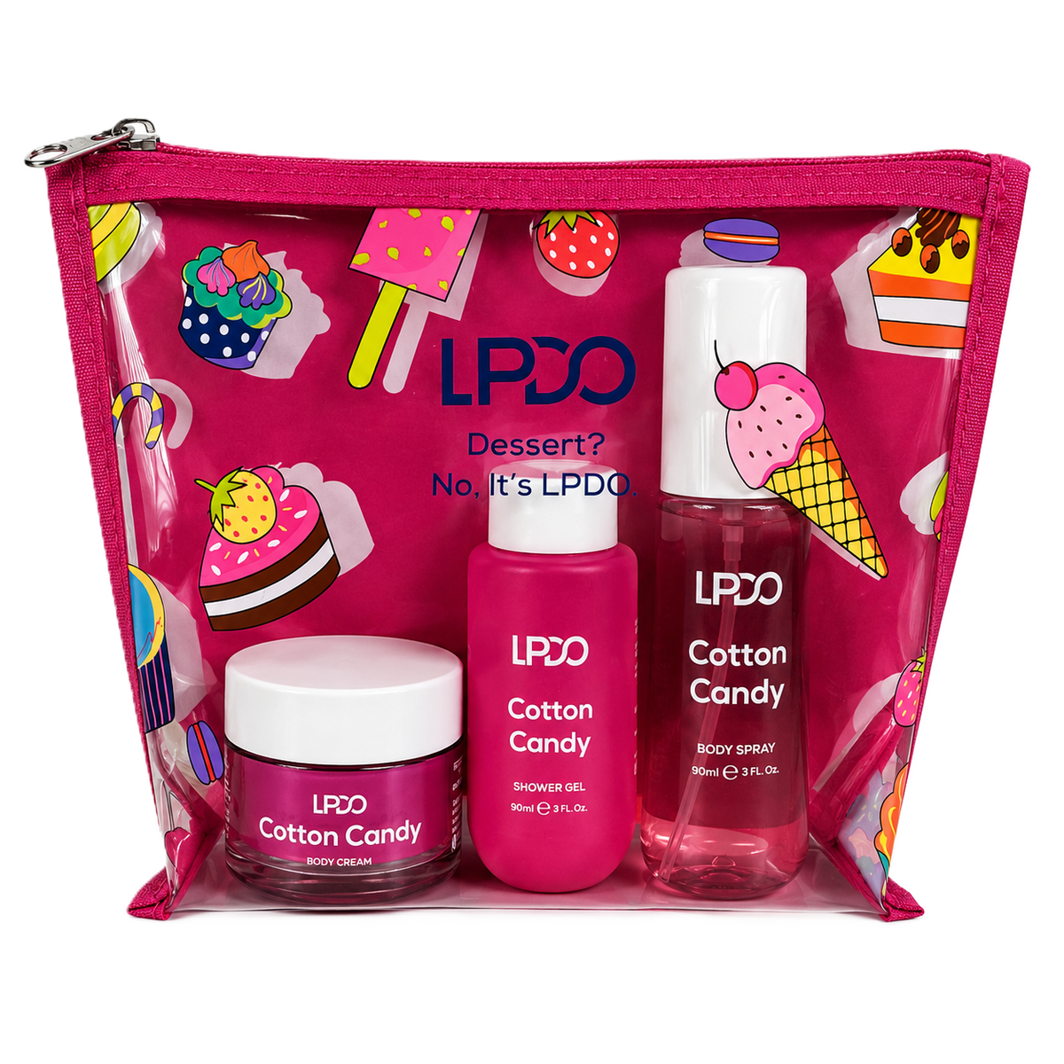 Set Cadou Travel Summer Kit Cotton Candy, 4 piese, LPDO
