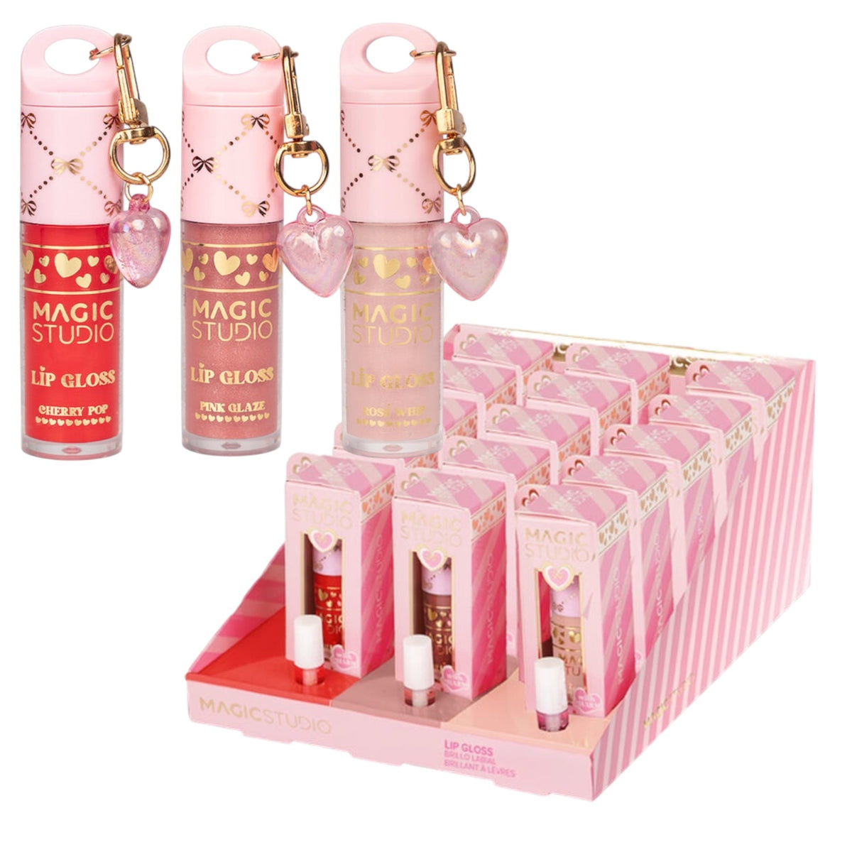 Set 15 bucati mix Luciu de buze Juicy, Coquette Charm , Magic Studio, 90471, 5 ml