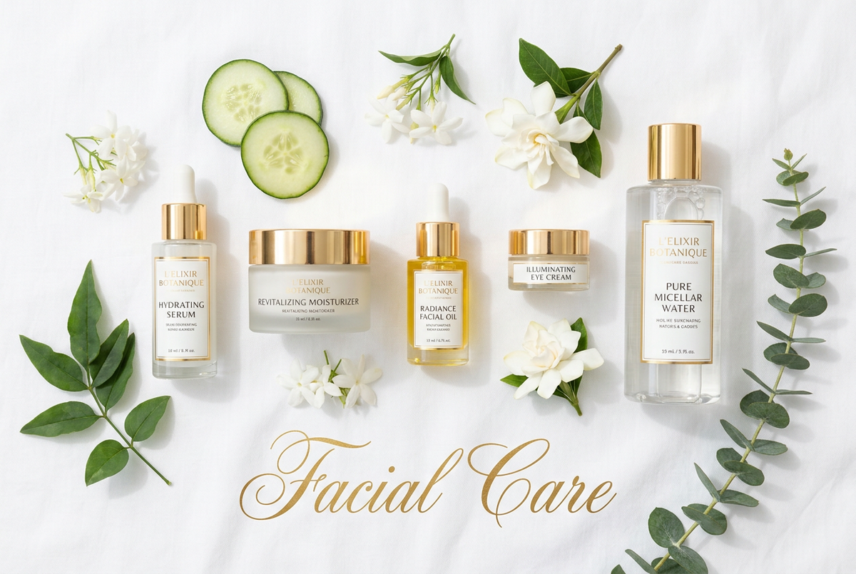 Facial Care Collection with Text