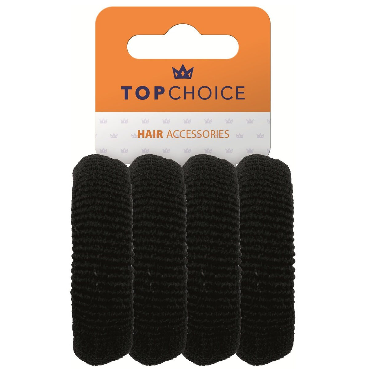 Set 4 elastice de par negre, Top Choice 22531