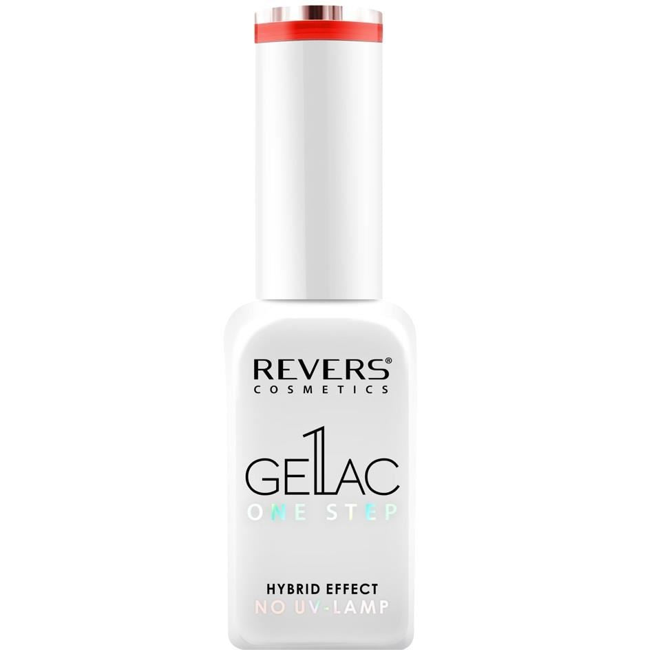 Lac de unghii Gellac 1 Step, Hybrid Effect, Non UV, Revers, 54 Corai Neon, 10 ml