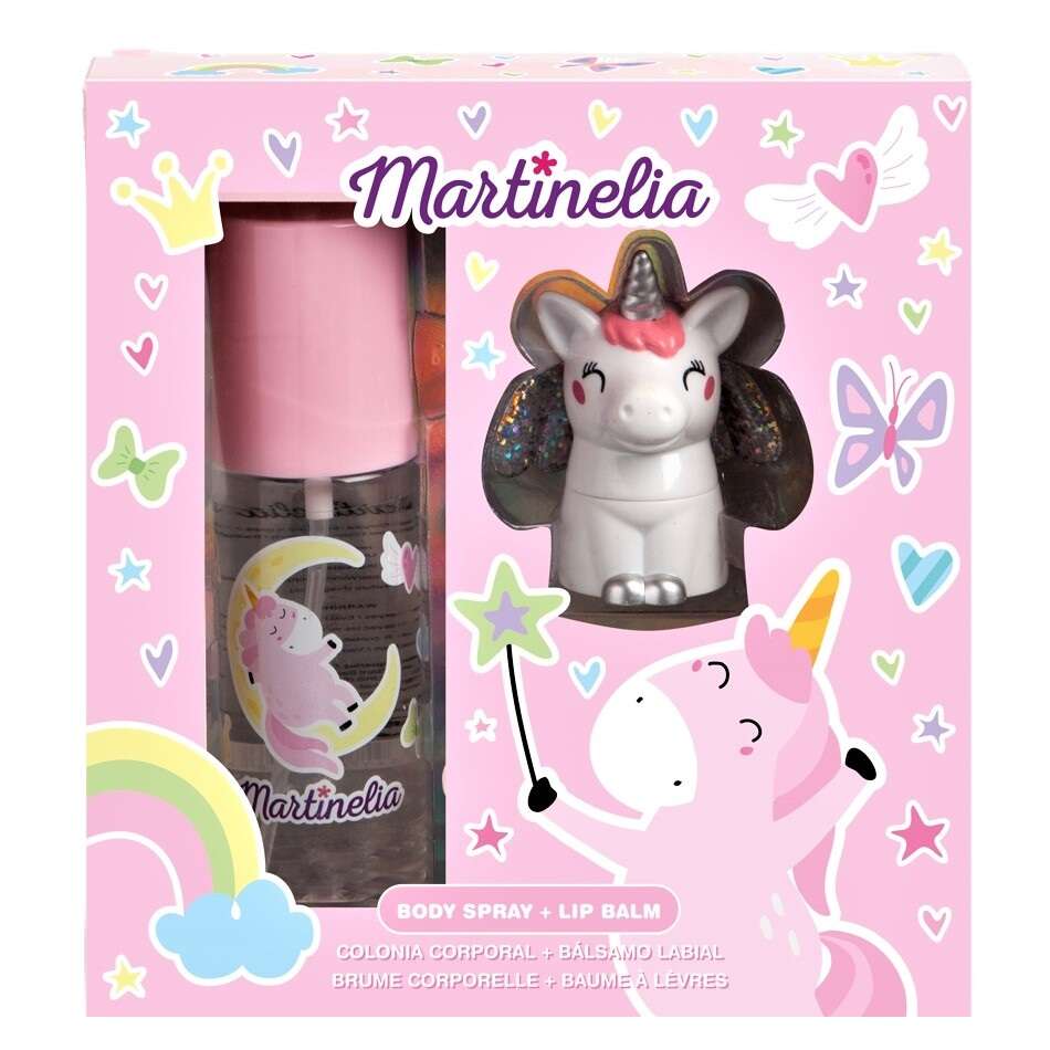 Set body mist si balsam de buze cu aroma de capsuni My Sweet Dreams Martinelia 24185PK, 103ml