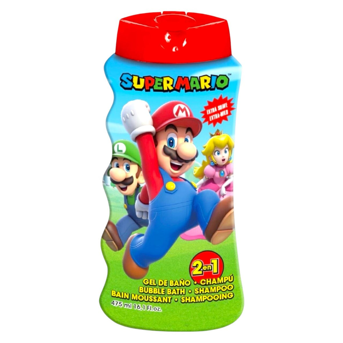 Gel de dus si sampon 2 in 1, Super Mario, Copii, 475 ml