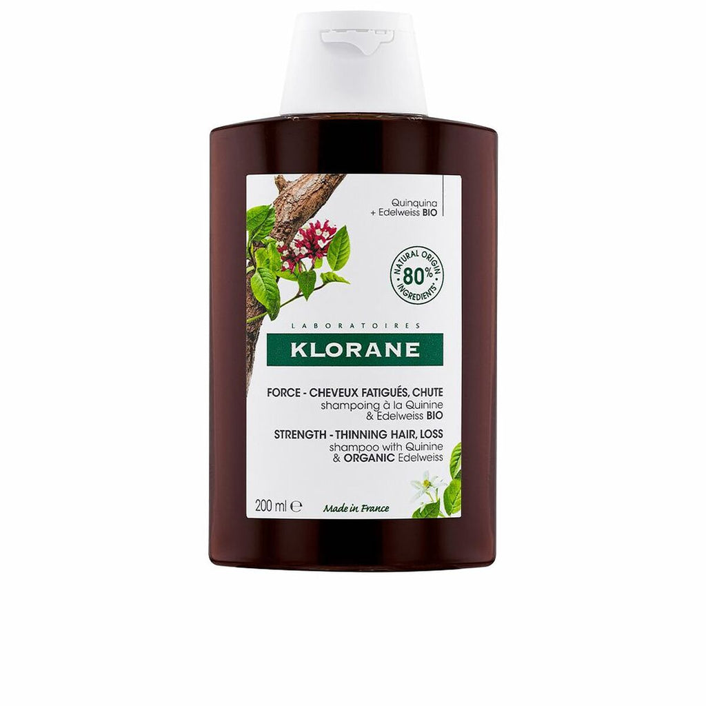 Klorane, Klorane, Quinine & Edelweiss, Hair Treatment Shampoo, For Strengthening, For Thinning Hair, 200 ml