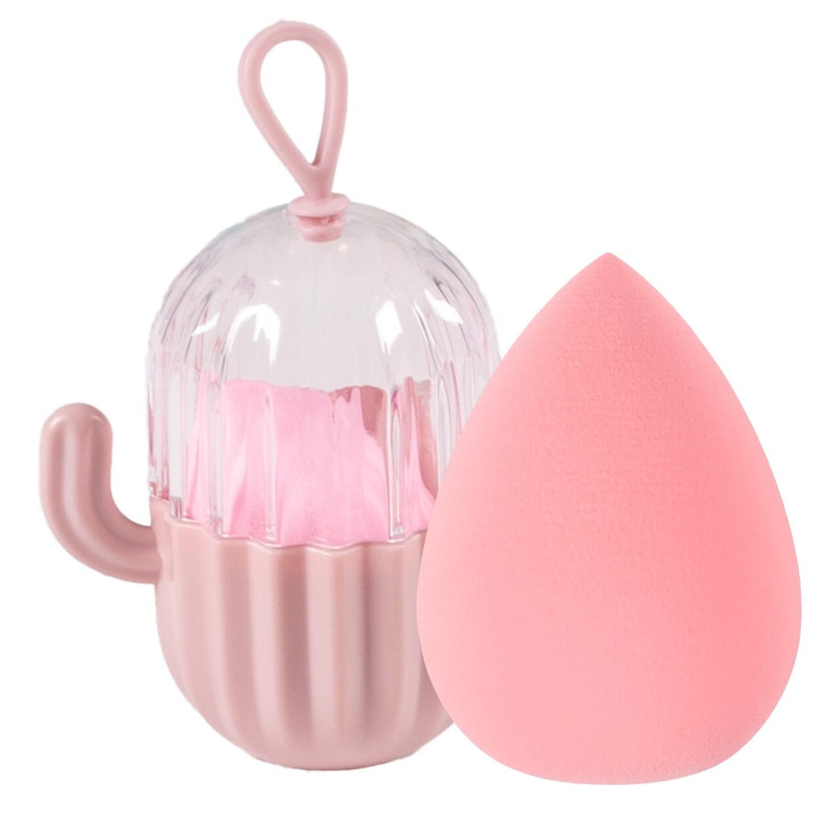Burete machiaj, pentru aplicarea fondului de ten, Blender, stil lacrima Top Choice 38419, cu cutie depozitare
