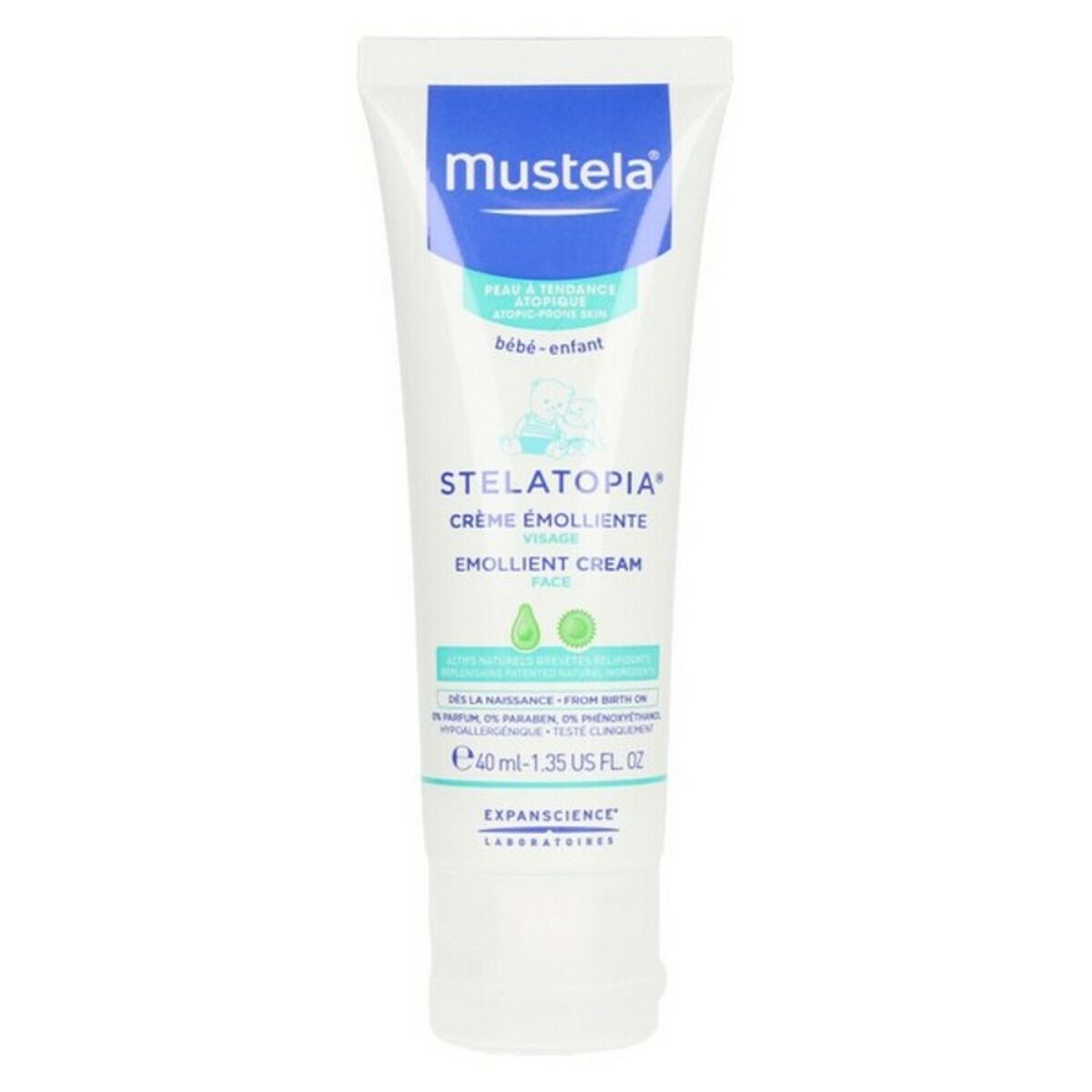 Mustela, Stelatopia, Sunflower, Emollient, Cream, For Face, 40 ml