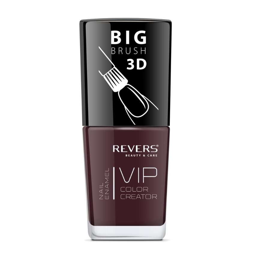 Lac de unghii Vip, 3D, Revers, rosu inchis, 12 ml, Nr 007 - Lucios