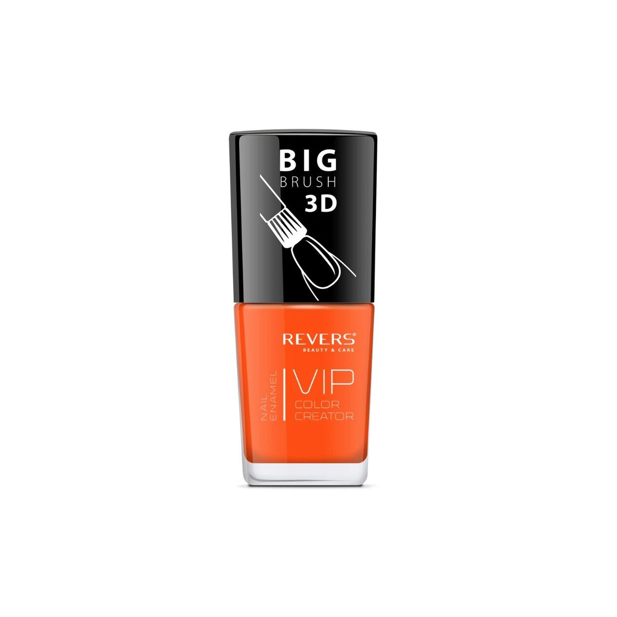 Lac de unghii Vip, 3D, Revers, portocaliu, Lucios, 12 ml, Nr 065