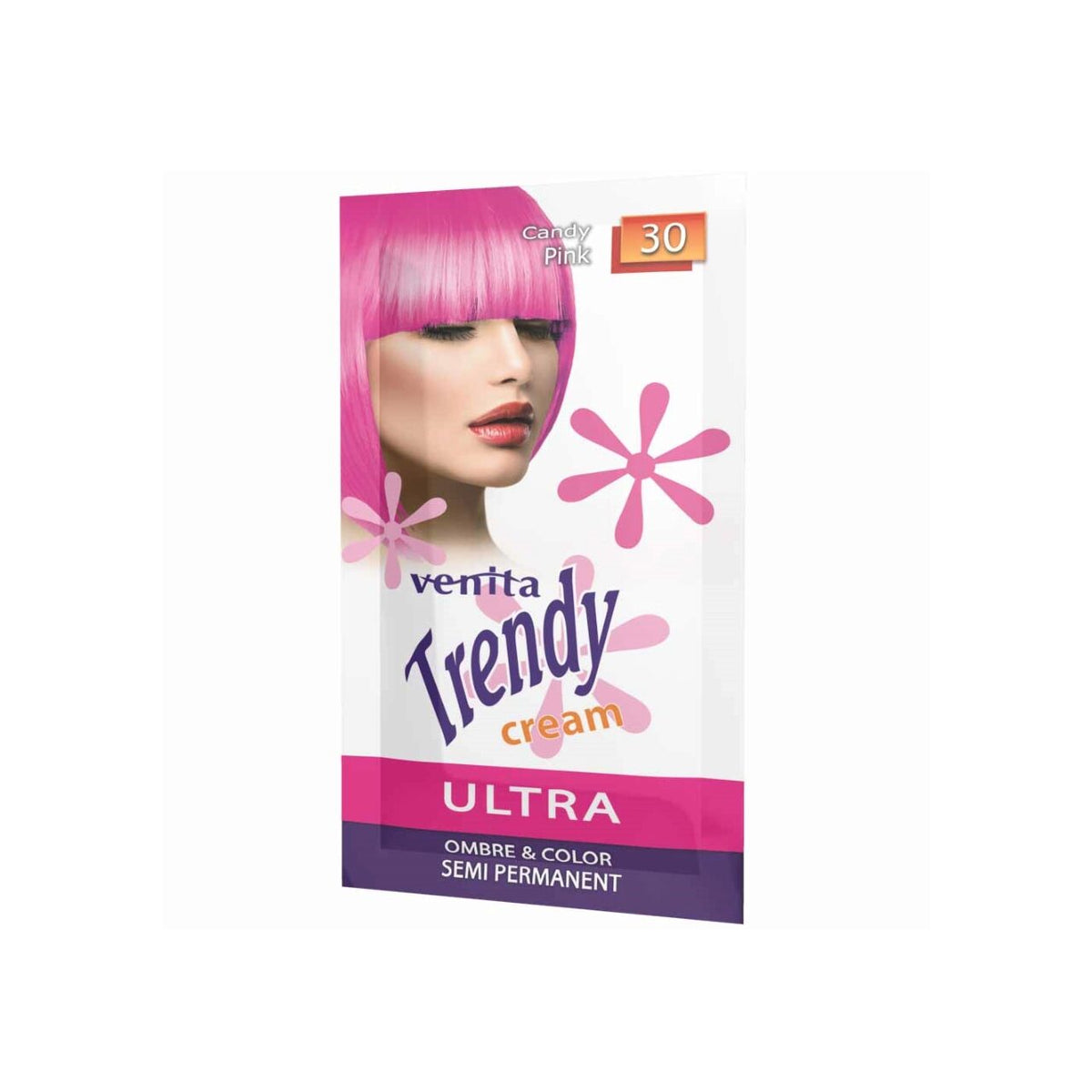 Sampon Colorant si Nuantator, Trendy Cream, Venita, NR.30 - Candy Pink, 35g