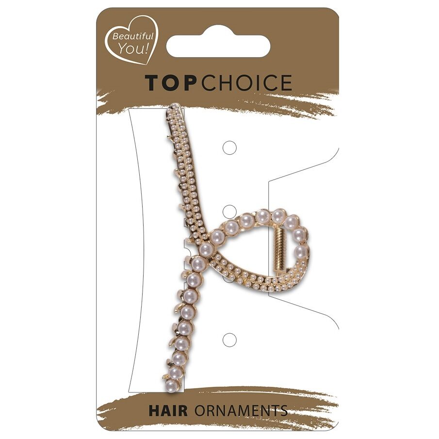 Agrafa de par stilizata cu decoratiuni aurii Top Choice 26973