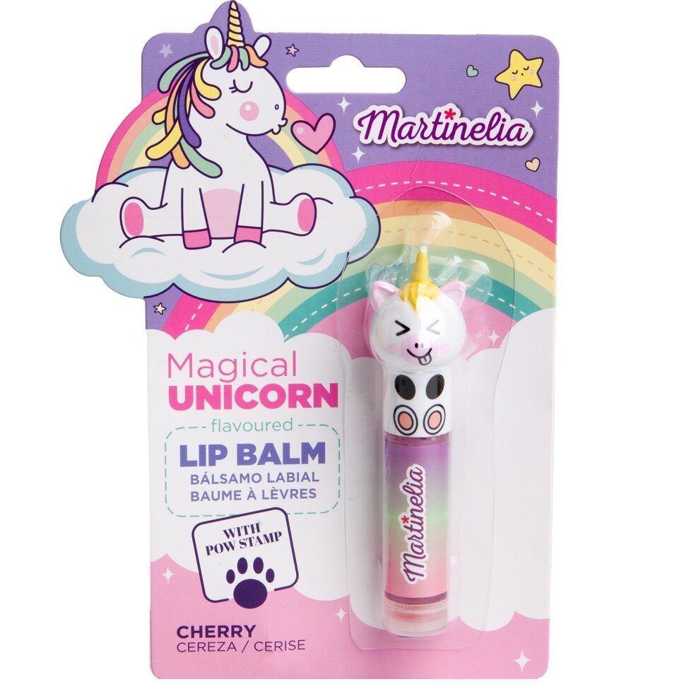 Balsam de buze cu aroma de cirese si stampila Magical Unicorn, Martinelia, 79003C, 1,8g