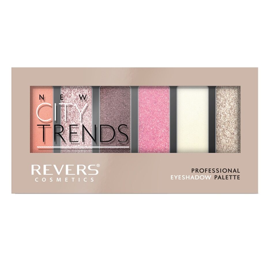 Paleta fard de pleoape cu 6 culori New City Trends, Revers, Nr.11
